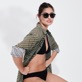 Braguita de bikini de talle medio con estampado Plumes Jacquard para mujer Negro detalles vista 2
