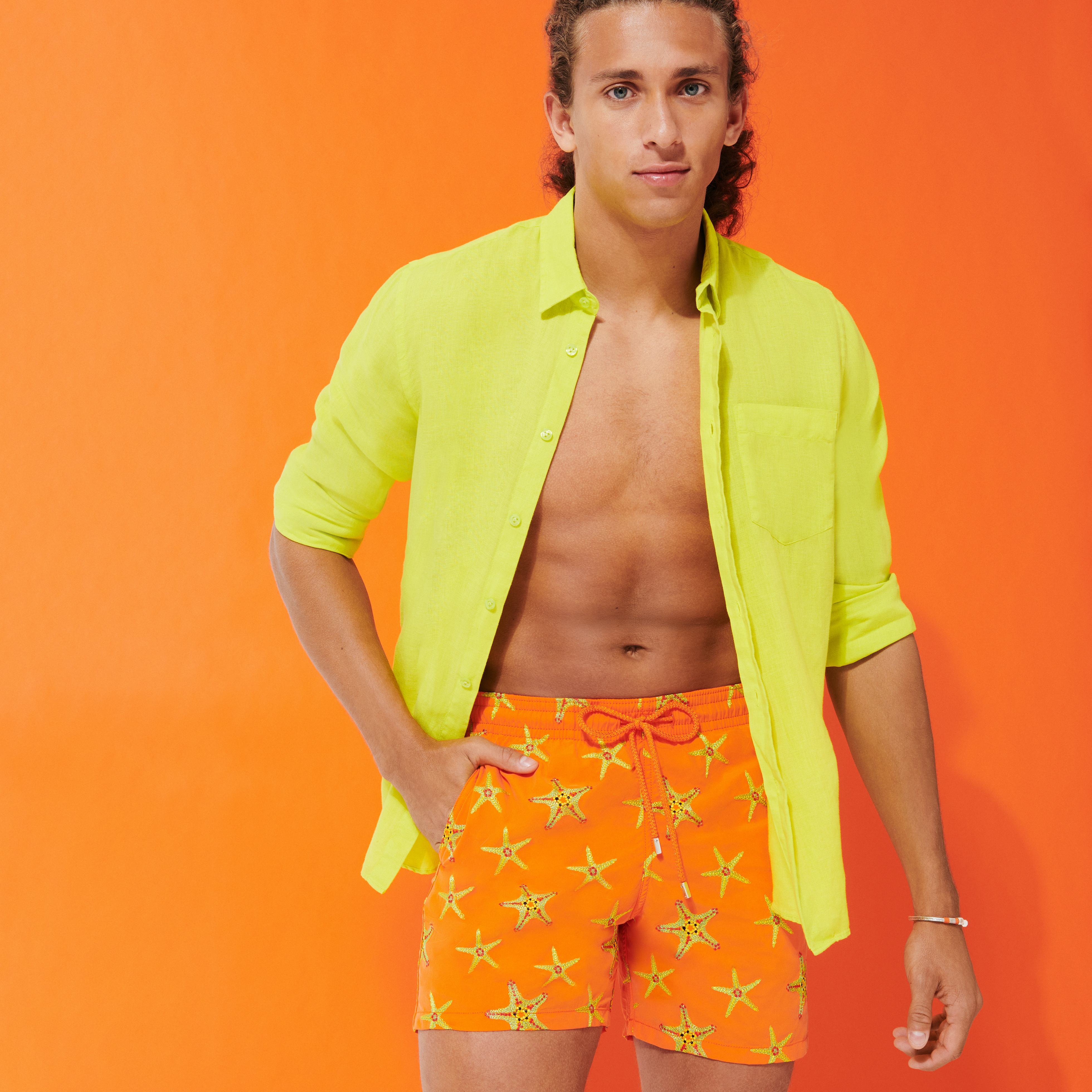 Vilebrequin Men's Flocked Starlettes Swim Trunks