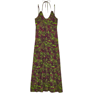 Imagen de Mujer Autros Estampado - Vestido largo fluido con estampado Madrague para mujer, Hierba verde vista trasera Imagen de Mujer Autros Estampado - Vestido largo fluido con estampado Madrague para mujer, Hierba verde vista trasera