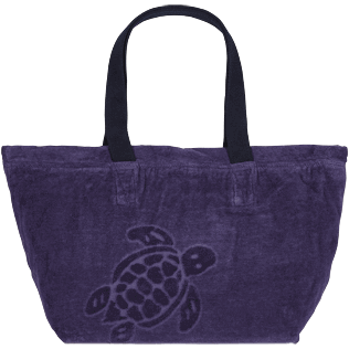 Altri Unita - Borsa da spiaggia grande in spugna tinta unita Jacquard, Midnight blue front Altri Unita - Borsa da spiaggia grande in spugna tinta unita Jacquard, Midnight blue front