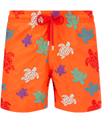 Men Swimwear Embroidered Ronde Des Tortues Medlar front view