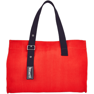 Bags Solid - Large Solid Beach Bag, Poppy red front Bags Solid - Large Solid Beach Bag, Poppy red front