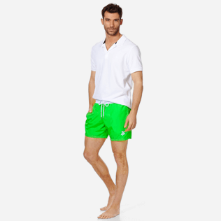 Hombre Clásico ultra ligero Liso - Bañador ultraligero y plegable con estampado de dos colores lisos fosforescentes para hombre, Verde fluorescente supp2 Hombre Clásico ultra ligero Liso - Bañador ultraligero y plegable con estampado de dos colores lisos fosforescentes para hombre, Verde fluorescente supp2