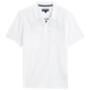 Men Others Embroidered - Men Cotton Pique Polo Shirt Solid, White front view