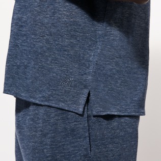 Bild von Herren Andere Uni - Solid Unisex-Hemd aus Leinen, Navy heather Details Ansicht 3 Bild von Herren Andere Uni - Solid Unisex-Hemd aus Leinen, Navy heather Details Ansicht 3