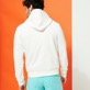 Men Others Printed - Men Cotton Hoodie Sweatshirt Distressed-effect print, Off white back worn view