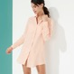 Mujer Autros Liso - Vestido camisero de lino de color liso para mujer, Candy vista frontal desgastada Mujer Autros Liso - Vestido camisero de lino de color liso para mujer, Candy vista frontal desgastada