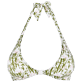 Mujer Halter Estampado - Top de bikini con cierre delantero en tejido terry con estampado Bamboo Song para mujer, Peony front Mujer Halter Estampado - Top de bikini con cierre delantero en tejido terry con estampado Bamboo Song para mujer, Peony front