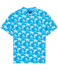 Men Others Printed - Men Cotton T-Shirt Clouds, Hawaii blue front view