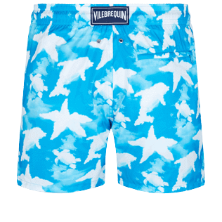 Men Others Printed - Men Ultra-light and packable Swim Trunks Clouds, Hawaii blue back view