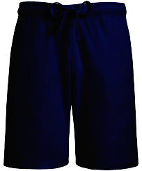 Men Others Solid - Unisex Terry Bermuda shorts, Navy front view