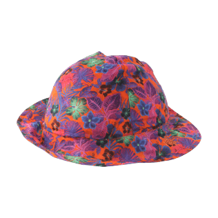 Autros Estampado - Gorra de gasa de algodón con estampado Porto Rico para niños, Nasturtium back Autros Estampado - Gorra de gasa de algodón con estampado Porto Rico para niños, Nasturtium back