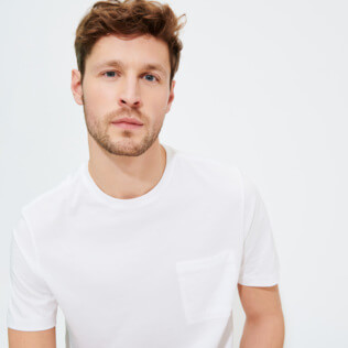Men Others Solid - Men Pima Cotton Jersey T-Shirt Solid, White supp4 Men Others Solid - Men Pima Cotton Jersey T-Shirt Solid, White supp4