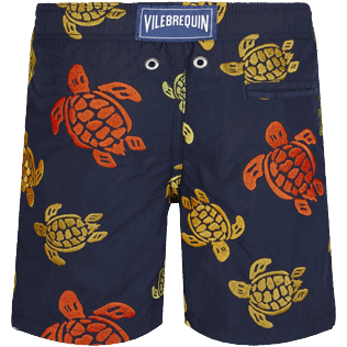 Boys Others Embroidered - Boys Embroidered Swimwear Ronde Des Tortues - Limited Edition, Navy back view