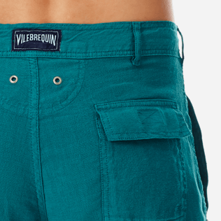 Hombre Autros Liso - Pantalones de corte recto en lino de color liso para hombre, Pinos supp1 Hombre Autros Liso - Pantalones de corte recto en lino de color liso para hombre, Pinos supp1