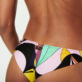 Damen 020 Bedruckt - 1984 Invisible Fish Tanga-Bikinihose für Damen, Schwarz Details Ansicht 1