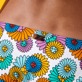 Mujer Fitted Estampado - Braguita de bikini de corte brasileño con tiras laterales y estampado Marguerites para mujer, Blanco detalles vista 3