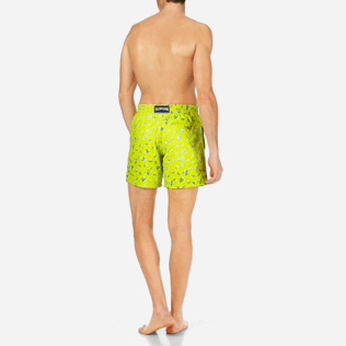 Men Classic / Moorea Embroidered - Men Swimtrunks Embroidered Micro ronde des tortues - Limited Edition, Chartreuse backworn Men Classic / Moorea Embroidered - Men Swimtrunks Embroidered Micro ronde des tortues - Limited Edition, Chartreuse backworn