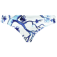 Femme BAS CLASSIQUES Imprimé - Bas de Maillot de bain Culotte Midi femme Cherry Blossom, Bleu de mer vue de face