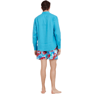 Men Others Solid - Men Linen Shirt Solid, Curacao backworn Men Others Solid - Men Linen Shirt Solid, Curacao backworn