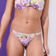Mujer Autros Estampado - Braguita de bikini de corte tanga con estampado Rainbow Flowers para mujer, Cyclamen detalles vista 3