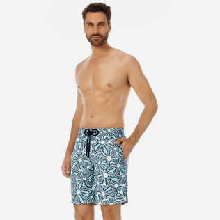 Hombre Clásico largon Estampado - Bañador de corte largo con estampado Oursinade para hombre, Azul marino frontworn Hombre Clásico largon Estampado - Bañador de corte largo con estampado Oursinade para hombre, Azul marino frontworn