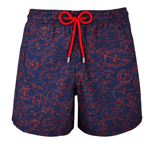 Herren Klassische Bedruckt - Monaco Marine Bademode für Herren, Marineblau front Herren Klassische Bedruckt - Monaco Marine Bademode für Herren, Marineblau front