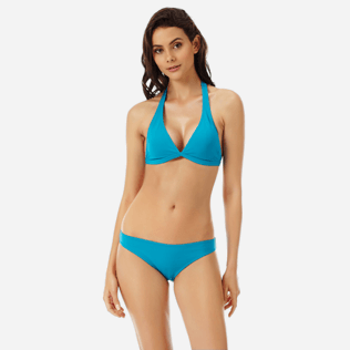 Women Halter Solid - Women halter bikini Top Solid, Seychelles frontworn Women Halter Solid - Women halter bikini Top Solid, Seychelles frontworn