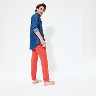 男款 Others 纯色 - 男士超轻斜纹布长裤, Medicis red backworn 男款 Others 纯色 - 男士超轻斜纹布长裤, Medicis red backworn