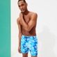 Picture of Men Ultra-light classique Printed - Men Swimwear Ultra-light and packable 2012 Flamants Roses, Lagoon front worn view Picture of Men Ultra-light classique Printed - Men Swimwear Ultra-light and packable 2012 Flamants Roses, Lagoon front worn view
