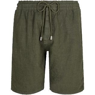 Men Others Solid - Men Linen Bermuda Short Solid, Pepper front Men Others Solid - Men Linen Bermuda Short Solid, Pepper front