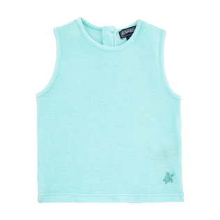 Girls Tee-Shirts Solid - Girls Tank Top in Terry Cloth Solid, Lagoon front Girls Tee-Shirts Solid - Girls Tank Top in Terry Cloth Solid, Lagoon front