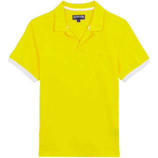 Uomo Altri Unita - Polo uomo in piquet di cotone tinta unita, Safran front Uomo Altri Unita - Polo uomo in piquet di cotone tinta unita, Safran front