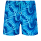 Ultraleichte und verstaubare Nautilius Tie & Dye Bademode für Herren Aquamarin blau Vorderansicht