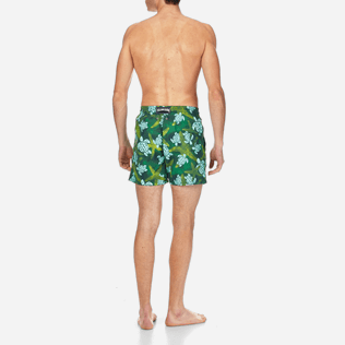Men Classic / Moorea Printed - Men Swimtrunks Starlettes & Turtles Vintage, Malachite green backworn Men Classic / Moorea Printed - Men Swimtrunks Starlettes & Turtles Vintage, Malachite green backworn
