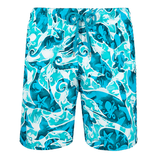 Hombre Clásico largon Estampado - Bañador de corte largo con estampado Double Focus para hombre - De venta exclusiva en la tienda en línea, Menta front Hombre Clásico largon Estampado - Bañador de corte largo con estampado Double Focus para hombre - De venta exclusiva en la tienda en línea, Menta front