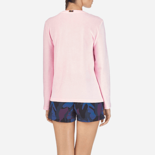 Women 009 Solid - Women Terry Cloth Cardigan Sweaters Solid, Peony supp2 Women 009 Solid - Women Terry Cloth Cardigan Sweaters Solid, Peony supp2