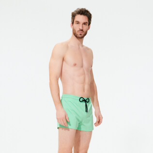 Men Others Solid - Men Swim Trunks Short and Fitted Stretch Solid, Cardamom front worn view