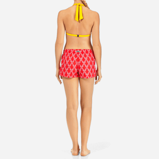 Donna Short Stampato - Shorts taglio dritto Valentine Day Hippocampes, Papavero backworn Donna Short Stampato - Shorts taglio dritto Valentine Day Hippocampes, Papavero backworn