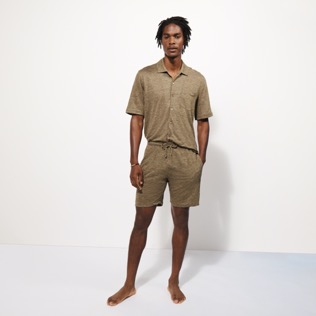 Men Others Solid - Unisex Linen Shirt Solid, 466 frontworn Men Others Solid - Unisex Linen Shirt Solid, 466 frontworn