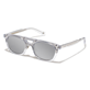 Others Solid - Unisex Sunglasses Silver Mirror, Transparant back view