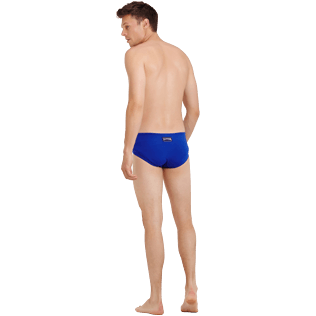 Men Swim brief and Boxer Solid - Men Fitted Swim briefs Solid, Neptune blue backworn Men Swim brief and Boxer Solid - Men Fitted Swim briefs Solid, Neptune blue backworn