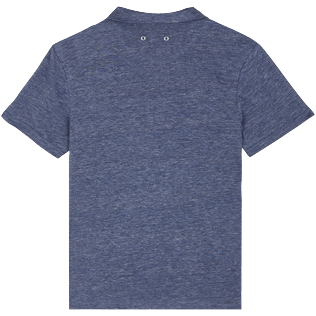 Homme AUTRES Uni - Polo en Jersey de Lin Homme Uni, Bleu chine fonce back Homme AUTRES Uni - Polo en Jersey de Lin Homme Uni, Bleu chine fonce back