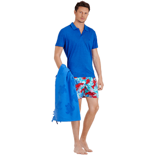 男款 Others Solid - 男士纯色亚麻运动 Polo 衫, Royal blue supp2 男款 Others Solid - 男士纯色亚麻运动 Polo 衫, Royal blue supp2