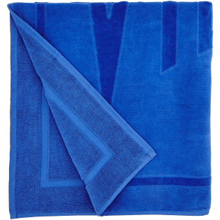 Others Solid - Beach Towel in terry cloth Solid Jacquard, Sea blue back Others Solid - Beach Towel in terry cloth Solid Jacquard, Sea blue back