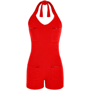 Femme AUTRES Uni - Combishort Femme en éponge - Vilebrequin x JCC+ - Edition limitée, Coquelicot front Femme AUTRES Uni - Combishort Femme en éponge - Vilebrequin x JCC+ - Edition limitée, Coquelicot front