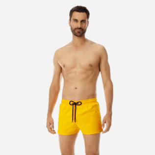 Men Short classic Solid - Men short and fitted stretch swimtrunks solid, Mango frontworn Men Short classic Solid - Men short and fitted stretch swimtrunks solid, Mango frontworn