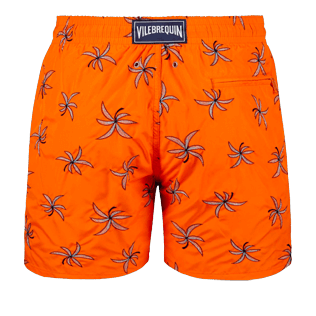 Homme 017 Brodé - Maillot de bain Homme Ultra Léger et pliable broderie Palm Beach - Edition Limitée, Orange fluo back Homme 017 Brodé - Maillot de bain Homme Ultra Léger et pliable broderie Palm Beach - Edition Limitée, Orange fluo back