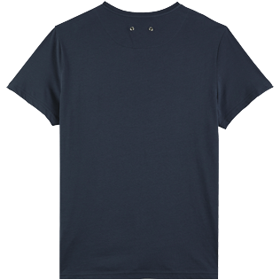 Hombre Autros Estampado - Camiseta de algodón con estampado VBQ 50 para hombre, Azul marino vista trasera