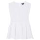 Mädchen Andere Bestickt - Broderies Anglaises Leinenkleid für Mädchen, Weiss Vorderansicht Mädchen Andere Bestickt - Broderies Anglaises Leinenkleid für Mädchen, Weiss Vorderansicht